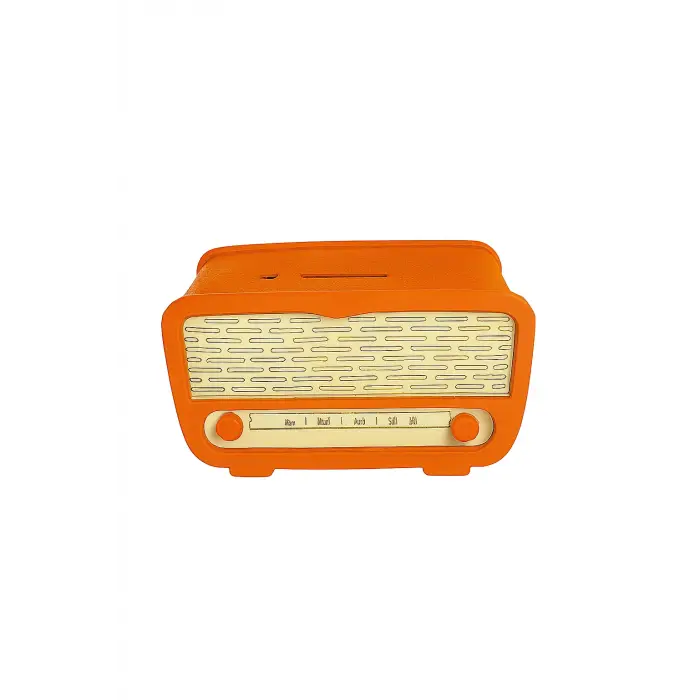 Radyo Kumbara - Ceviz Ağaçı işleme - TURUNCU