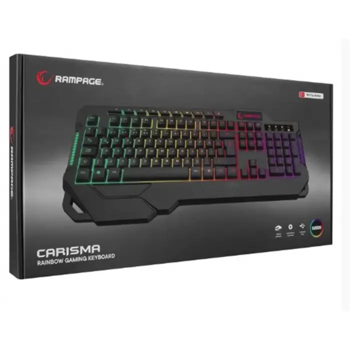 Rampage KB-R46 CARISMA USB Rainbow Aydınlatmalı Q Gaming Oyuncu Klavye