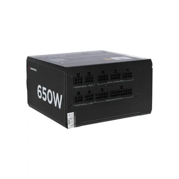 RAMPAGE MATE M650-80PB 650W 80+ 12CM FANLI FULL MODULER PSU (SİYAH)