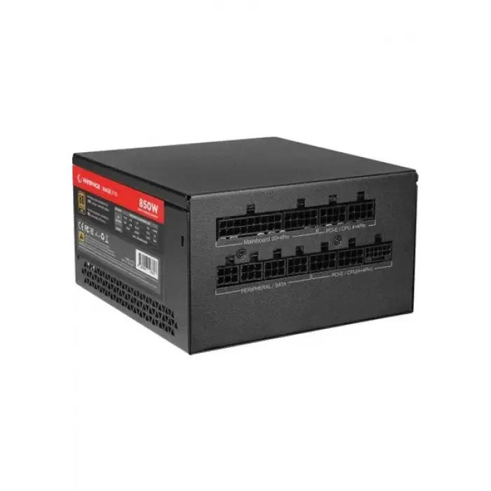 RAMPAGE RAGE P10 850W 80+ GOLD APFC HDB 14CM FAN FULL MODULER PSU (SİYAH)