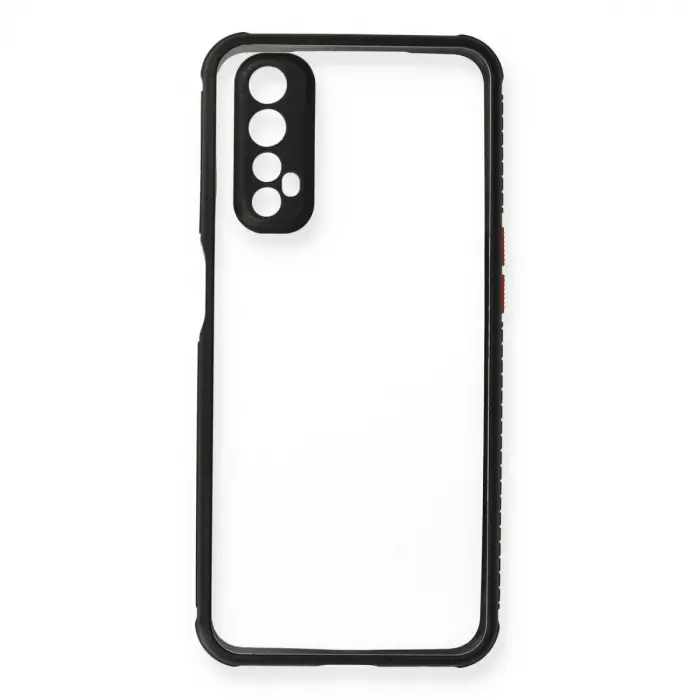 Realme 7 Kılıf Miami Şeffaf Silikon - Siyah