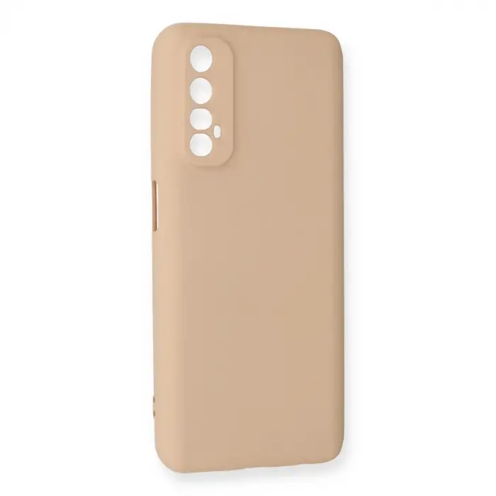 Realme 7 Kılıf Nano içi Kadife Silikon - Pudra