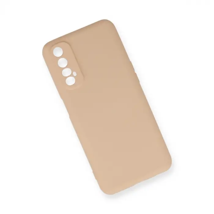 Realme 7 Kılıf Nano içi Kadife Silikon - Pudra