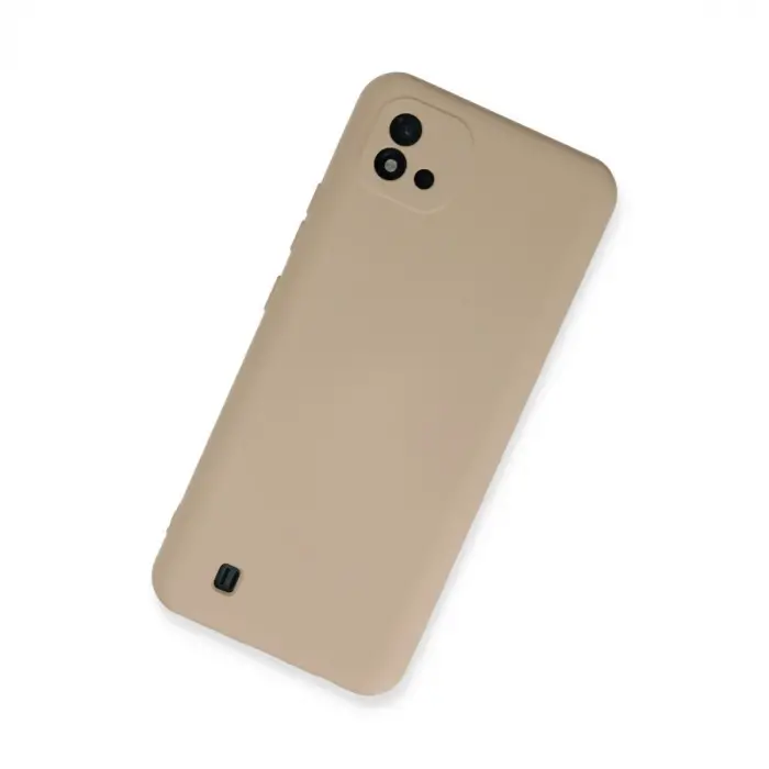 Realme C11 2021 Kılıf Nano içi Kadife Silikon - Pudra