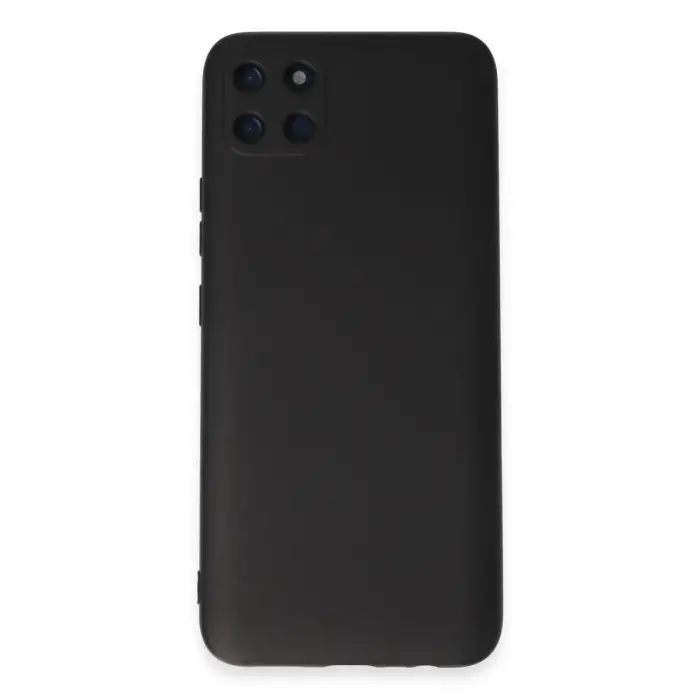 Realme C11 Kılıf Nano içi Kadife Silikon - Siyah