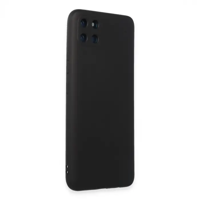 Realme C11 Kılıf Nano içi Kadife Silikon - Siyah