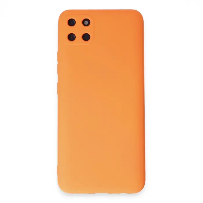 Realme C11 Kılıf Nano içi Kadife Silikon - Turuncu