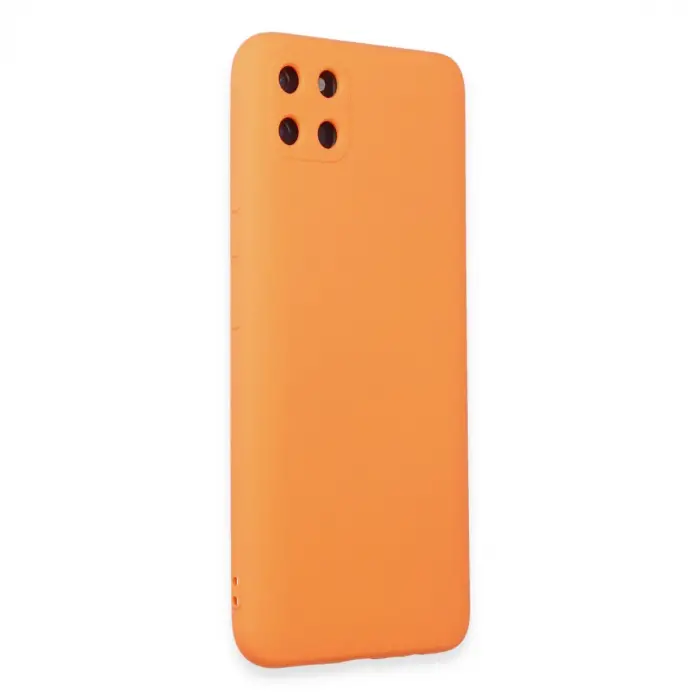 Realme C11 Kılıf Nano içi Kadife Silikon - Turuncu