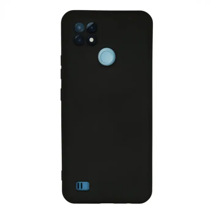 Realme C21 Kılıf Nano içi Kadife Silikon - Siyah