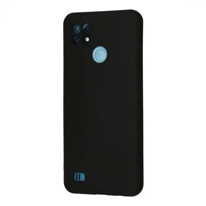 Realme C21 Kılıf Nano içi Kadife Silikon - Siyah