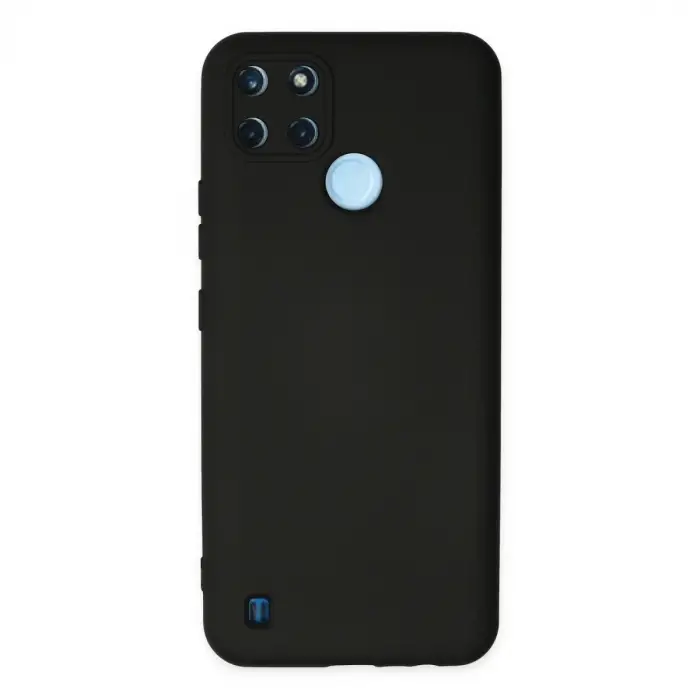 Realme C25Y Kılıf Nano içi Kadife Silikon - Siyah