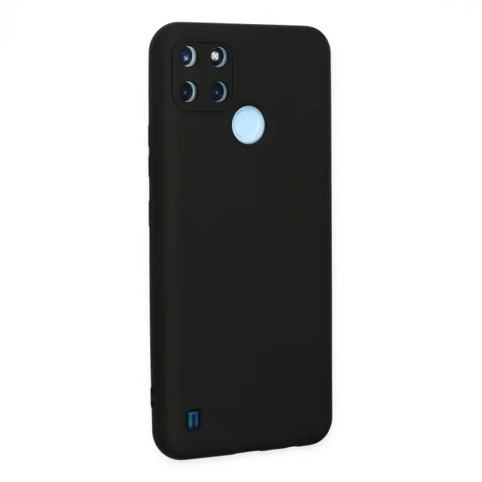 Realme C25Y Kılıf Nano içi Kadife Silikon - Siyah