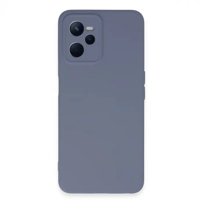 Realme C35 Kılıf Nano içi Kadife Silikon - Gri