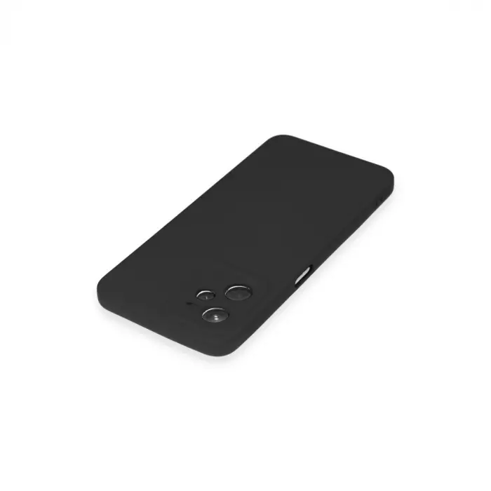 Realme C35 Kılıf Nano içi Kadife Silikon - Siyah