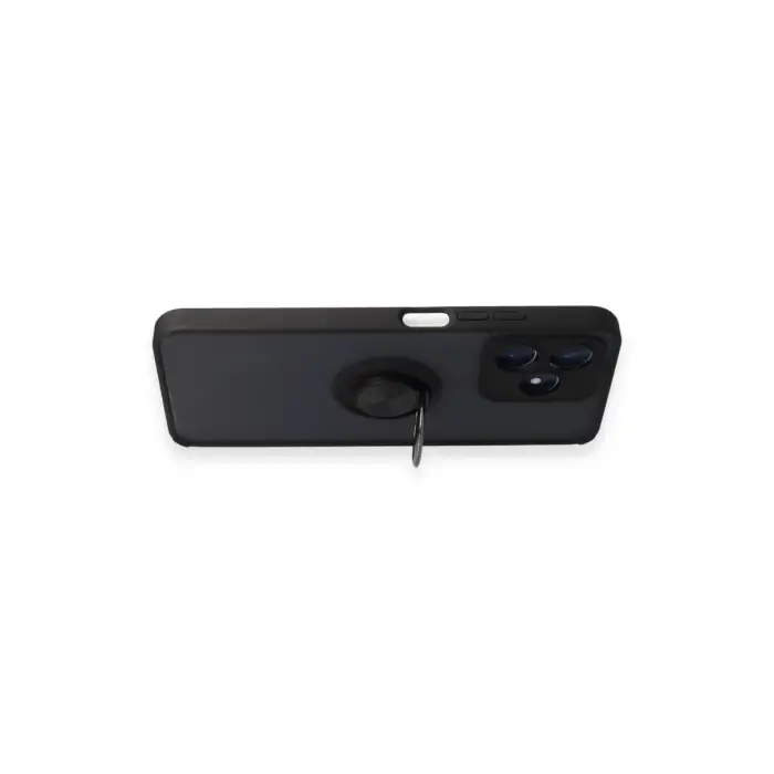 Realme C53 Kılıf Montreal Yüzüklü Silikon Kapak - Siyah