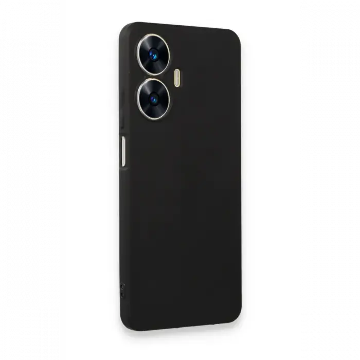 Realme C55 Kılıf First Silikon - Siyah