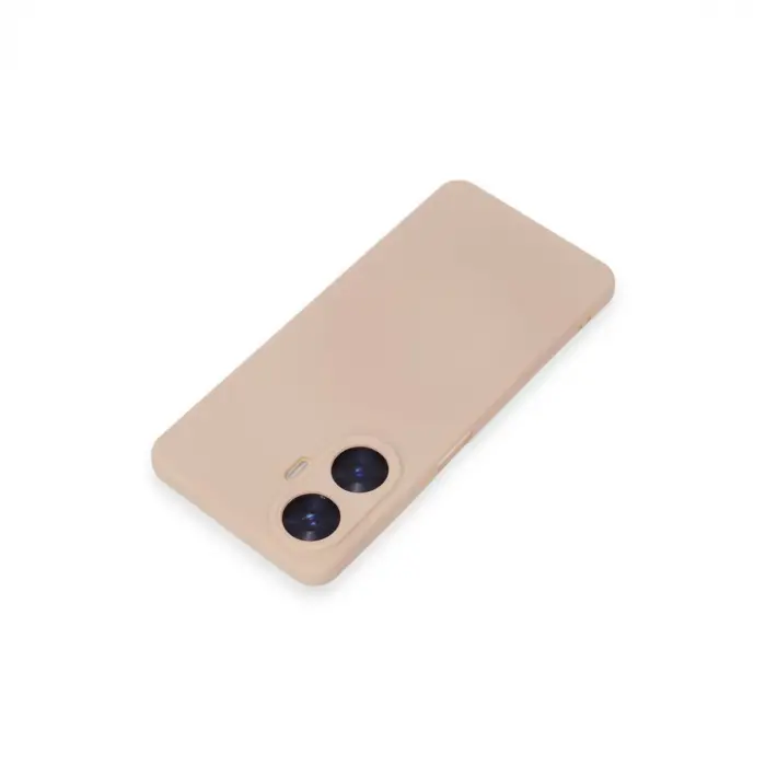 Realme C55 Kılıf Nano içi Kadife Silikon - Pudra