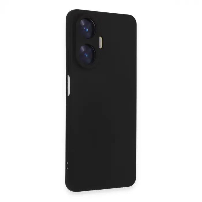Realme C55 Kılıf Nano içi Kadife Silikon - Siyah