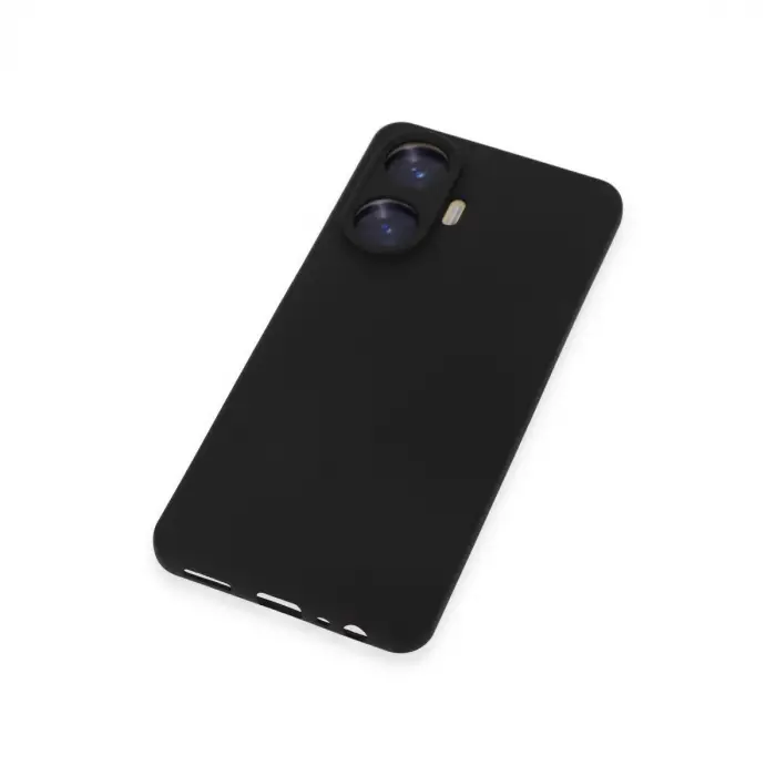 Realme C55 Kılıf Nano içi Kadife Silikon - Siyah
