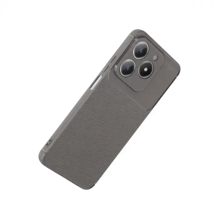 Realme C61 Kılıf Auto Focus Karbon Kapak - Gri