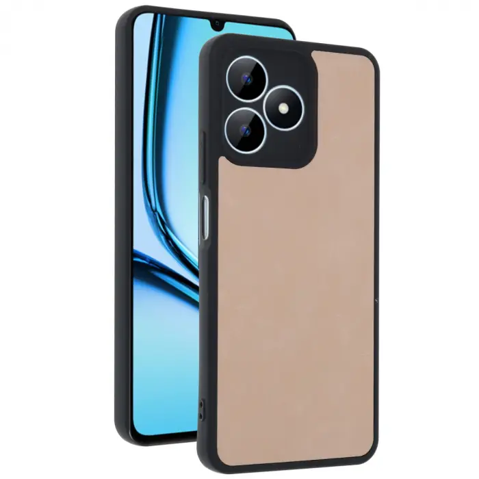 Realme Note 50 4G Kılıf Aras Deri Kapak - Pudra