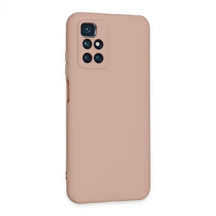 Redmi 10 2022 Kılıf Nano içi Kadife Silikon - Pudra