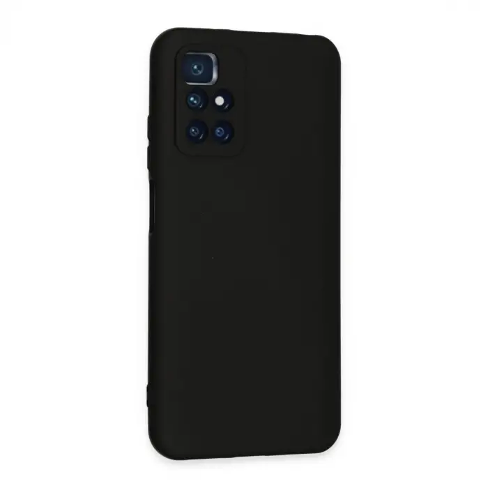 Redmi 10 2022 Kılıf Nano içi Kadife Silikon - Siyah