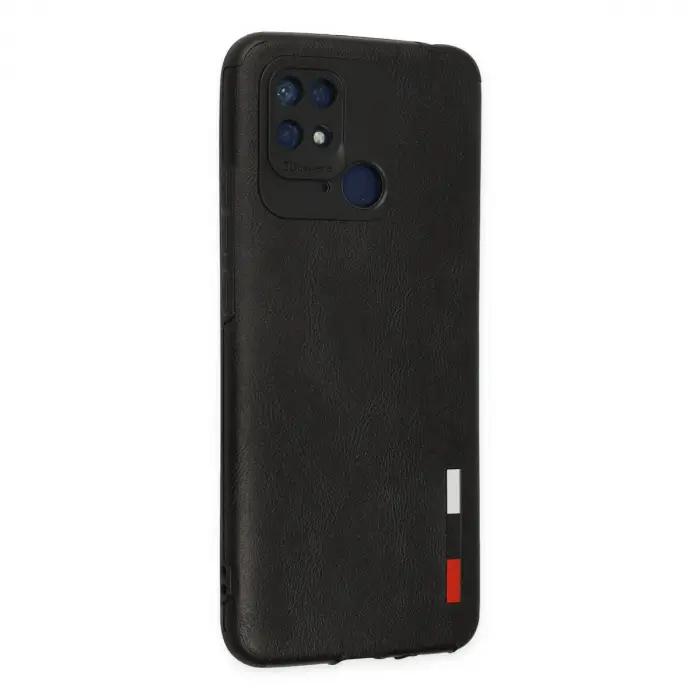 Redmi 10C Kılıf Loop Deri Silikon - Siyah