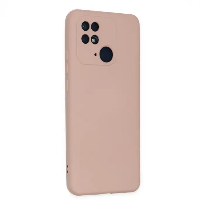 Redmi 10C Kılıf Nano içi Kadife Silikon - Pudra