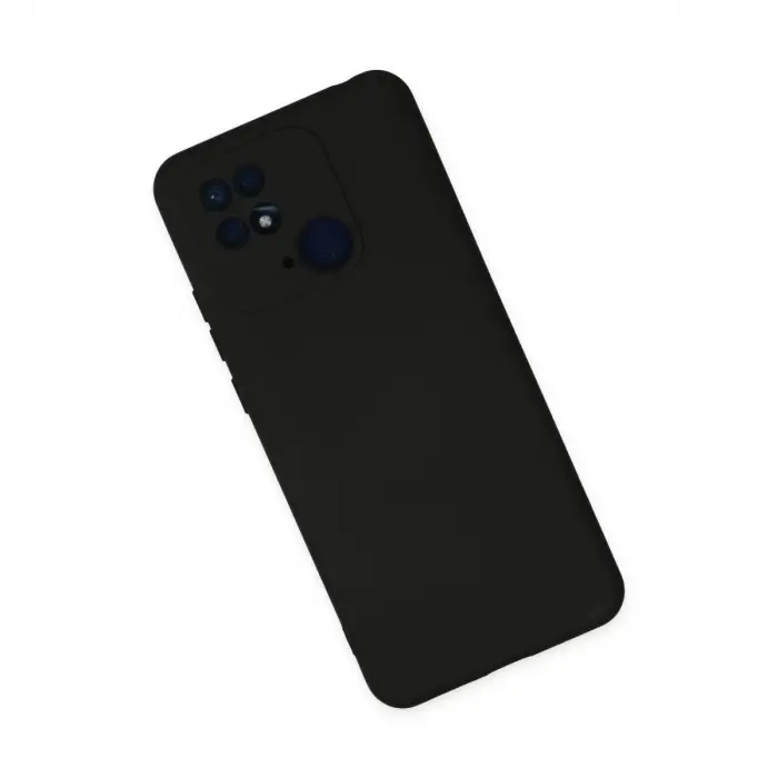 Redmi 10C Kılıf Nano içi Kadife Silikon - Siyah