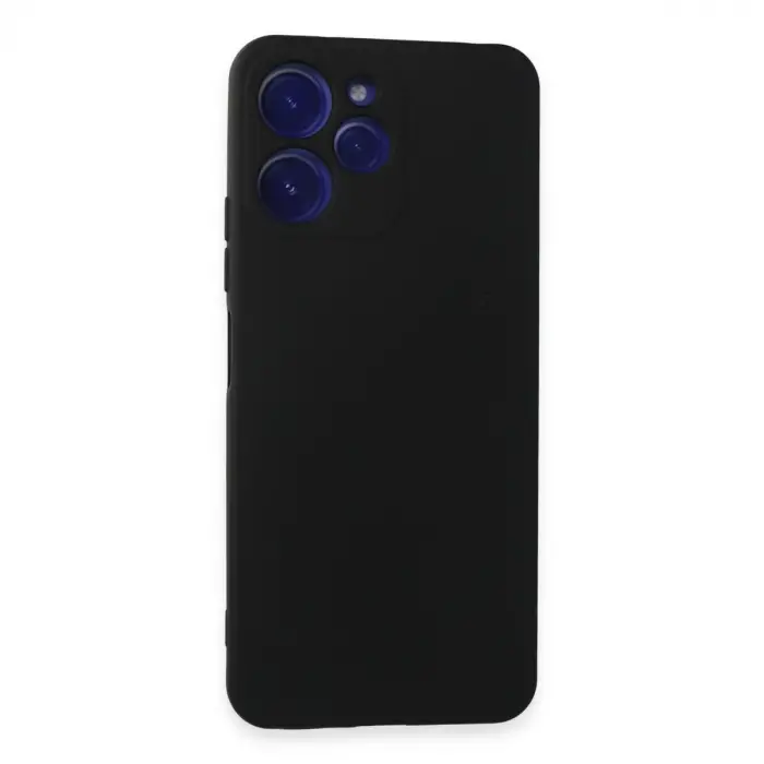 Redmi 12 Kılıf Nano içi Kadife Silikon - Siyah