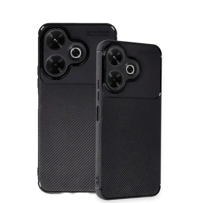 Redmi 13 4G Kılıf Auto Focus Karbon Kapak - Siyah