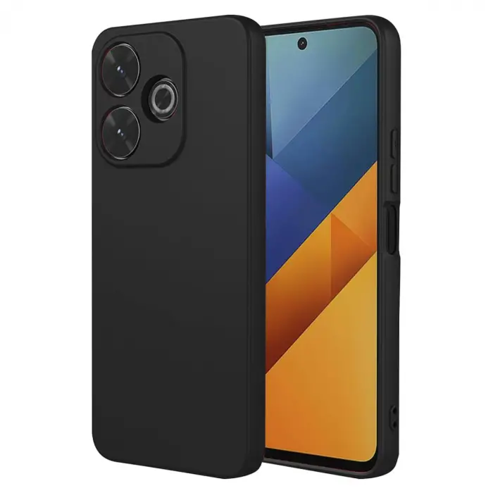 Redmi 13 4G Kılıf Nano içi Kadife Silikon - Siyah
