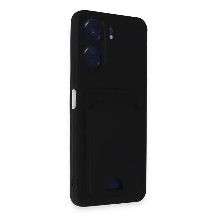 Redmi 13C Kılıf Kelvin Kartvizitli Silikon - Siyah