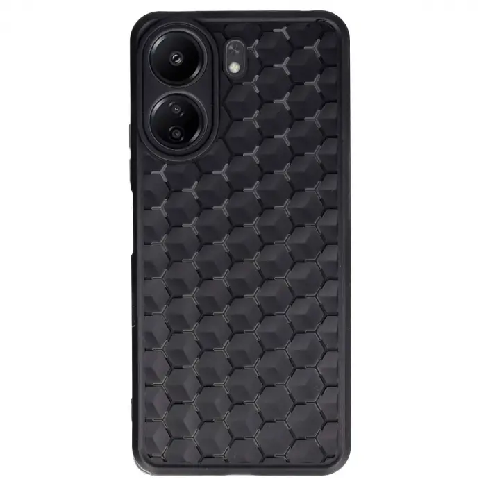 Redmi 13C Kılıf Petek Silikon Kapak - Siyah