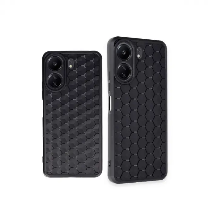 Redmi 13C Kılıf Petek Silikon Kapak - Siyah