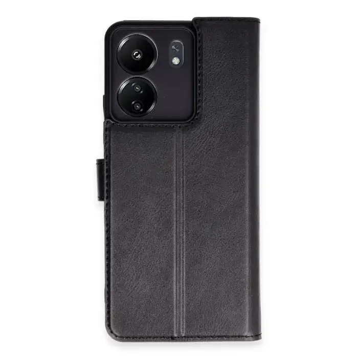 Redmi 13C Kılıf Trend S Plus Kapaklı Kılıf - Siyah