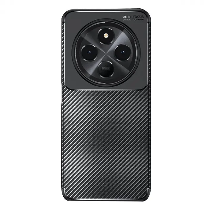 Redmi 14C Kılıf Auto Focus Karbon Kapak - Siyah