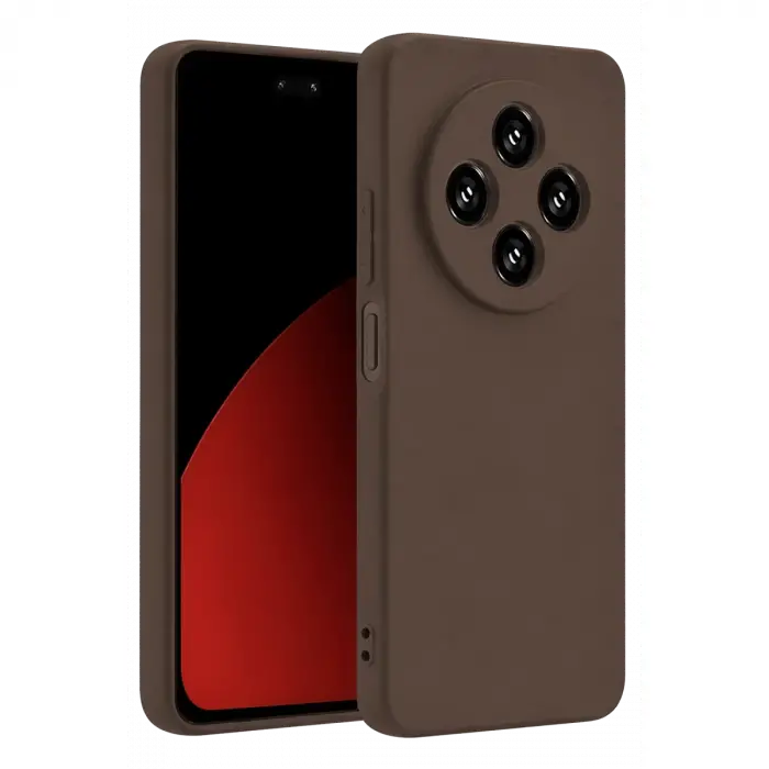 Redmi 14C Kılıf First Silikon - Kahverengi