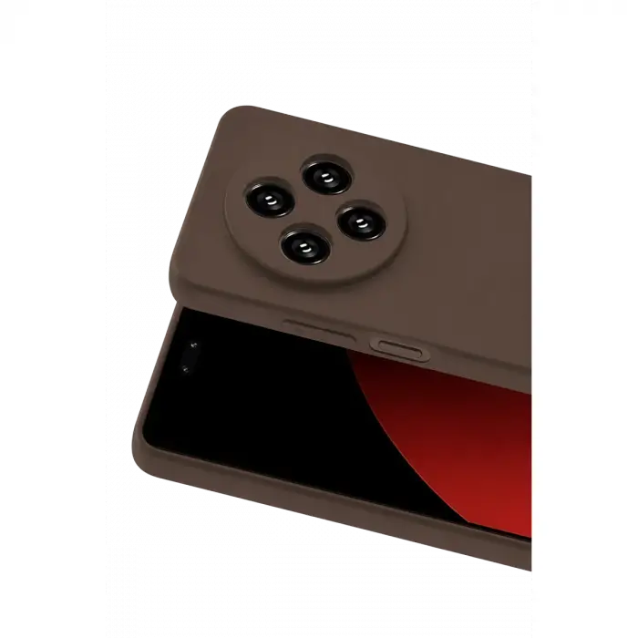 Redmi 14C Kılıf First Silikon - Kahverengi