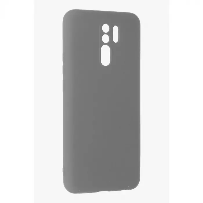 Redmi 9 Kılıf Nano içi Kadife Silikon - Gri