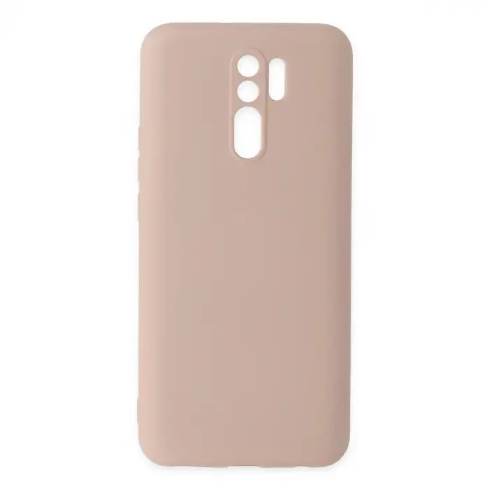 Redmi 9 Kılıf Nano içi Kadife Silikon - Pudra