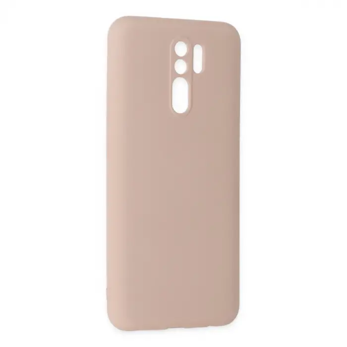Redmi 9 Kılıf Nano içi Kadife Silikon - Pudra