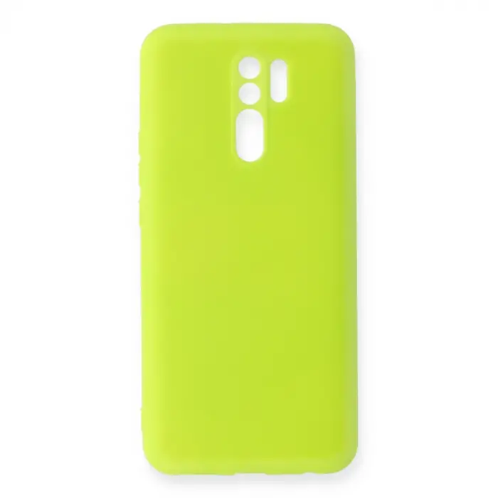 Redmi 9 Kılıf Nano içi Kadife Silikon - Sarı