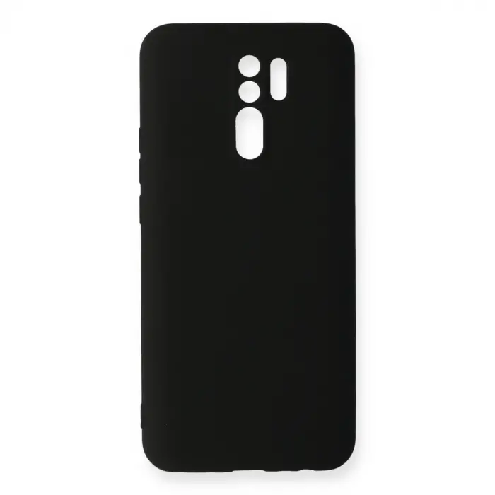 Redmi 9 Kılıf Nano içi Kadife Silikon - Siyah