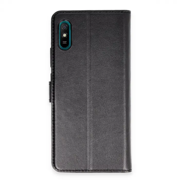 Redmi 9A Kılıf Trend S Plus Kapaklı Kılıf - Siyah