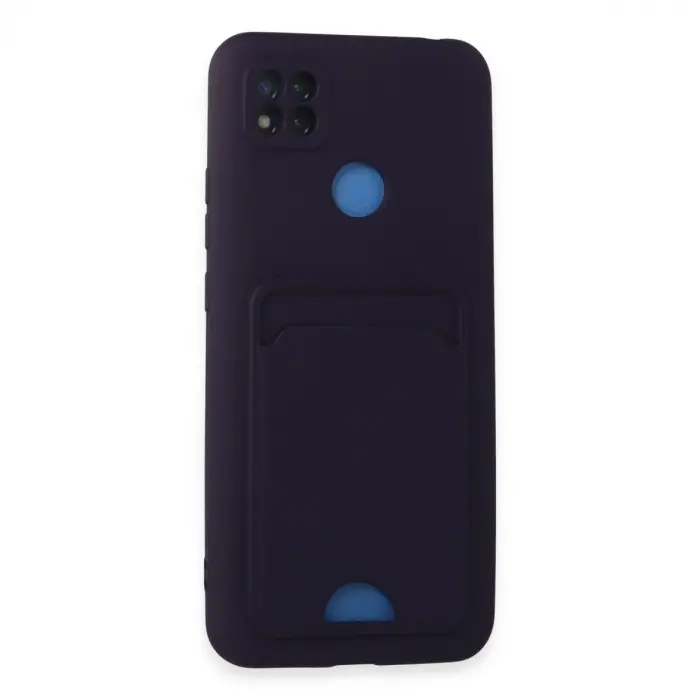 Redmi 9C Kılıf Kelvin Kartvizitli Silikon - Derin Mor