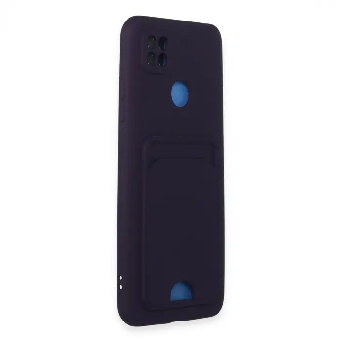 Redmi 9C Kılıf Kelvin Kartvizitli Silikon - Derin Mor