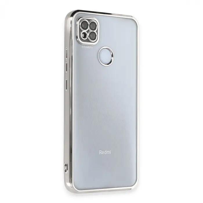 Redmi 9C Kılıf Razer Lensli Silikon - Gümüş