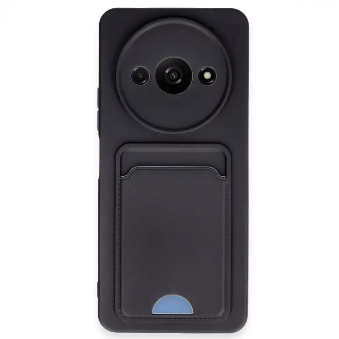 Redmi A3 4G Kılıf Kelvin Kartvizitli Silikon - Siyah